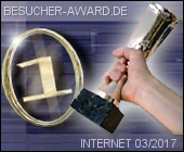 1. Platz beim Besucher-Award 03/2017 in der Kategorie Internet
